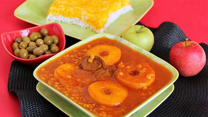 رسپی خورشت سیب ترش شیرازی خوشمزه؛ مرحله به مرحله