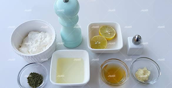 مواد لازم برای تهیه سس سالاد کاب