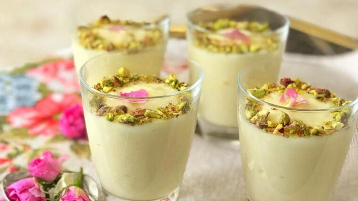 رسپی مهلبیه گل محمدی؛ به روش عربی اصیل