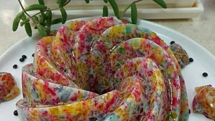 رسپی ژله خرده شیشه رنده‌ای