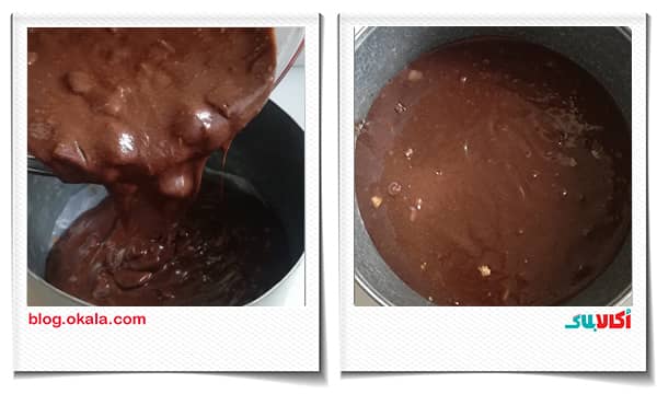 مواد کیک گلابی شکلاتی