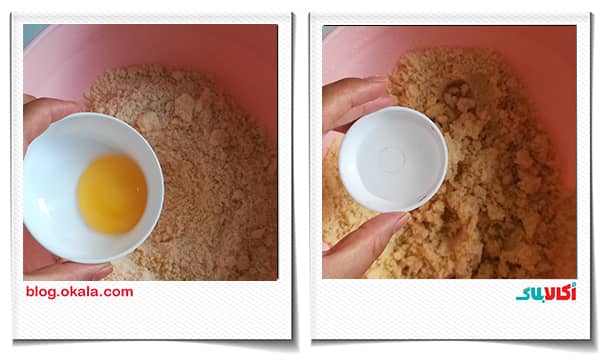 تخم مرغ در تارت گلابی و بادام