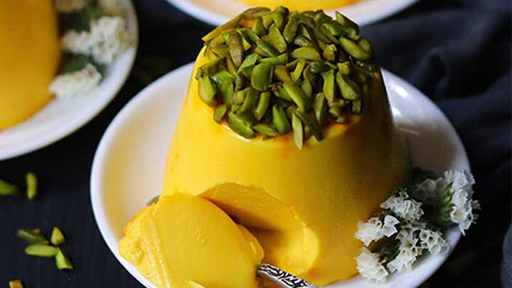 رسپی دسر زعفرانی (پاناکوتای زعفرانی)