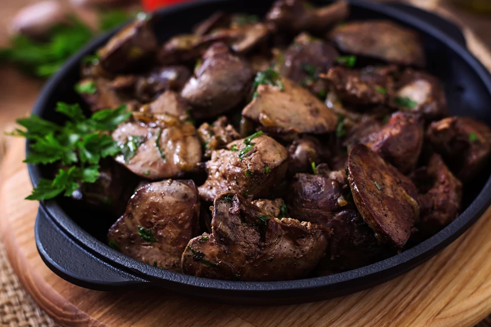 مراحل تهیه خوراک جگر گاو