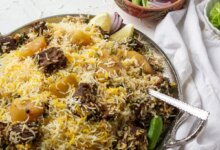 بریانی گوشت خوشمزه و لذیذ، مناسب مجالس! (مرحله به مرحله)