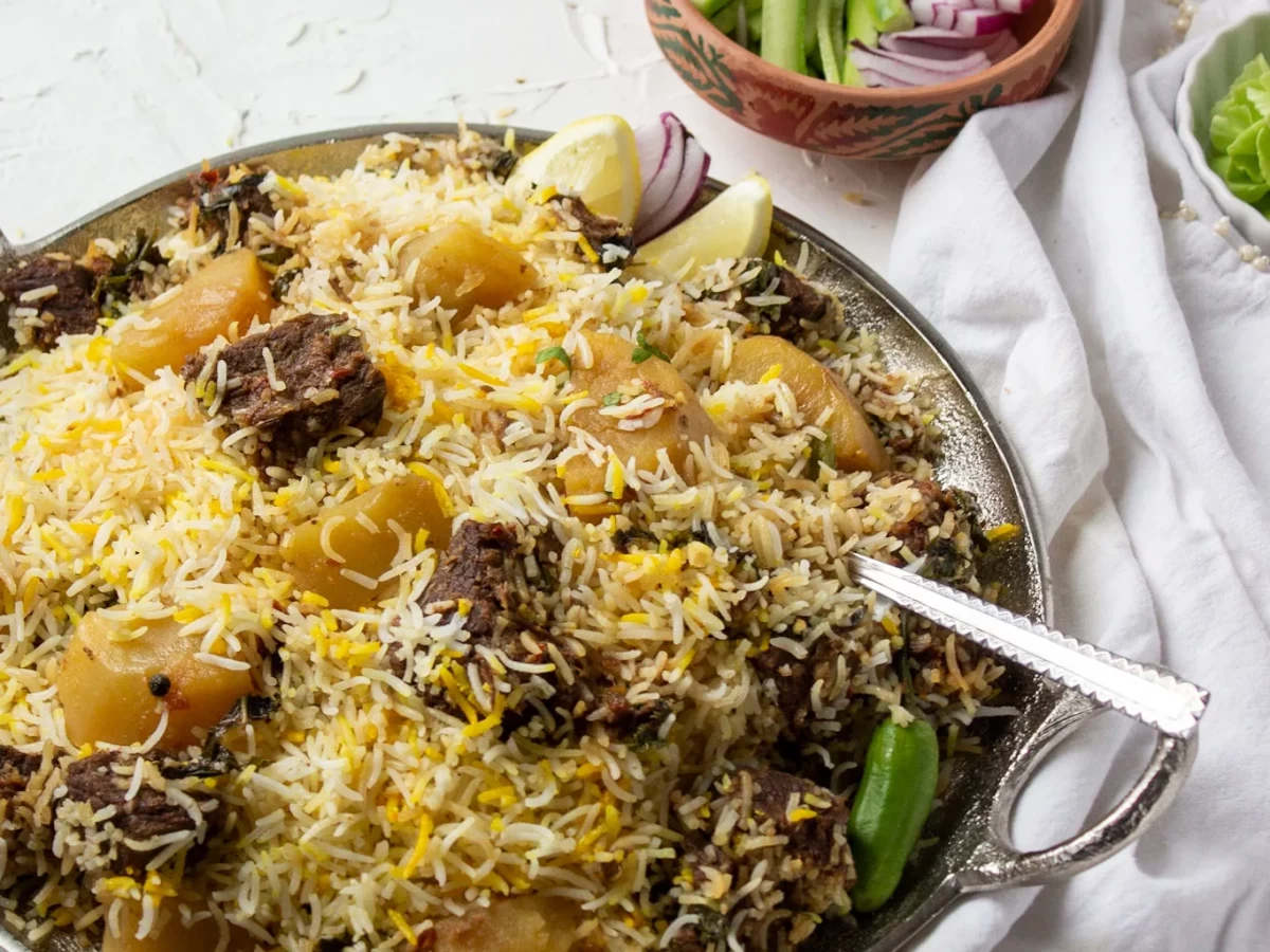 بریانی گوشت خوشمزه و لذیذ، مناسب مجالس! (مرحله به مرحله)