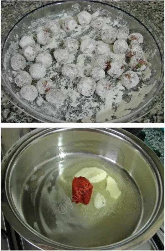 دستور تهیه کوفته قلقلی با رب و گوجه