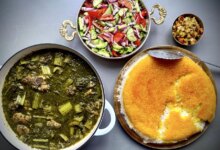 خورش کرفس گیاهی با لوبیا (مرحله به مرحله)