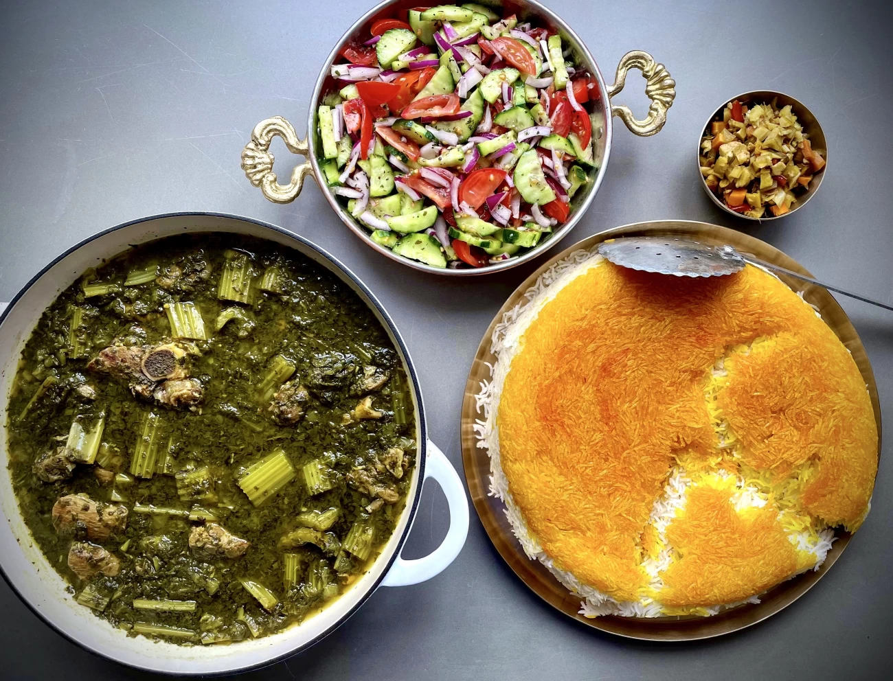 خورش کرفس گیاهی با لوبیا (مرحله به مرحله)