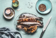 خوراک ماهی و قارچ (مرحله به مرحله)