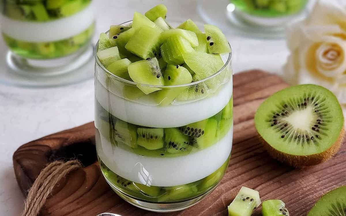 طرز تهیه ژله پاناکوتا کیوی (مرحله به مرحله)