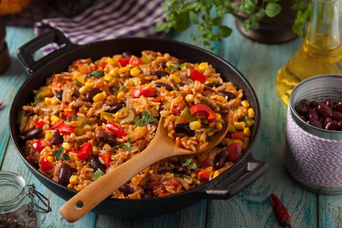 دستور تهیه پلو گوشت مکزیکی