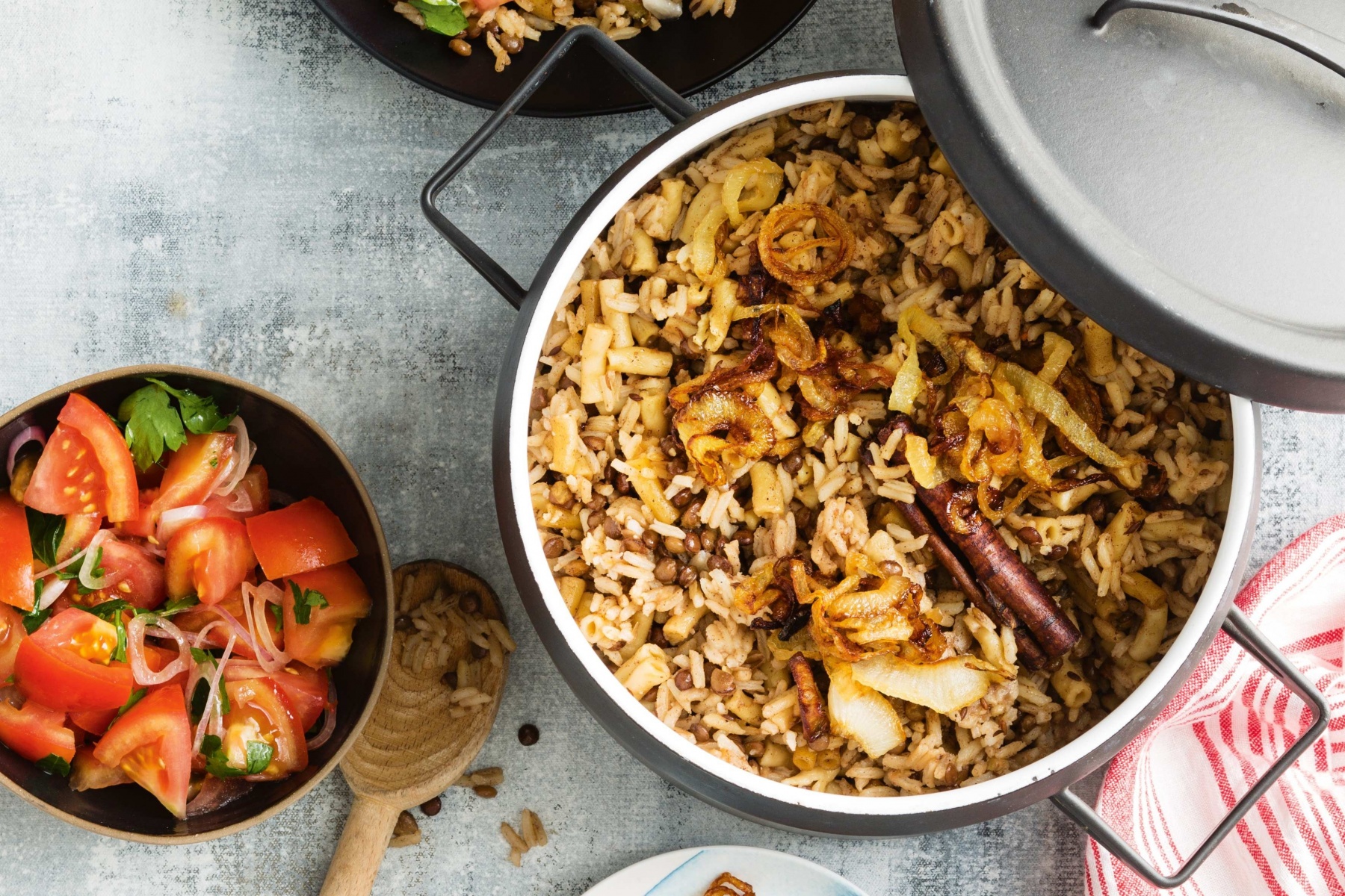 دستور تهیه کوشاری ؛ غذای سنتی مصری