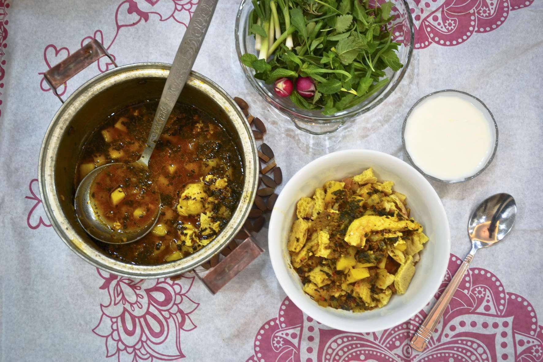 دستور تهیه اشکنه ماست خانگی