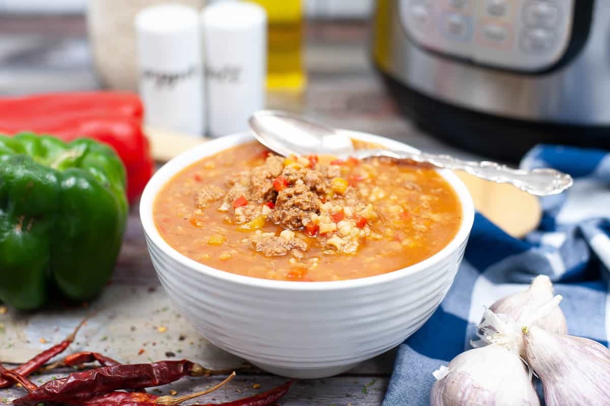 دستور تهیه سوپ فلفل دلمه ای