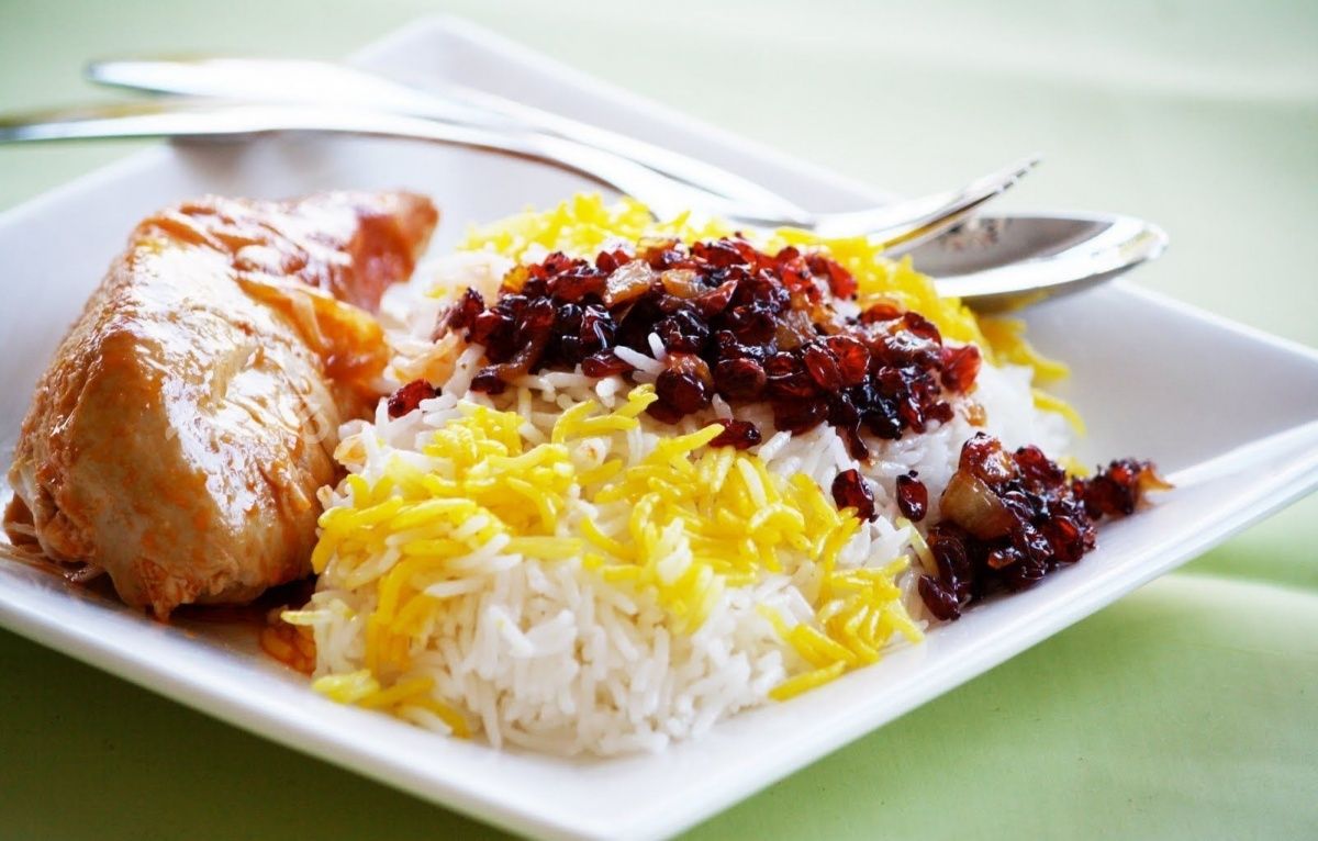 چلو خورش مرغ افشاری
