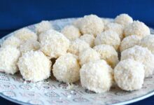 لوز نارگیلی شیرینی آسان مخصوص مهمانی و پذیرایی (مرحله به مرحله)