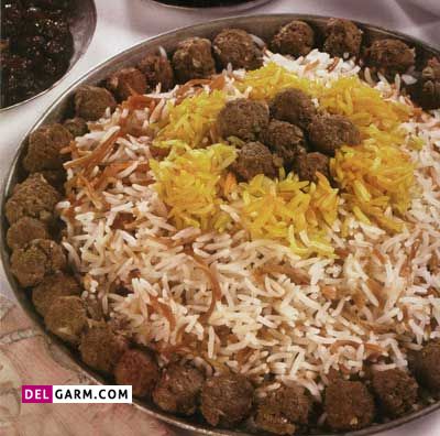 رشته پلو برای شام شب یلدا