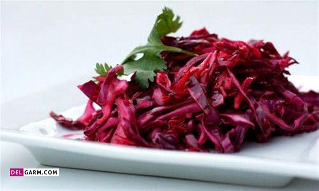 دستور تهیه غذا با کلم قرمز
