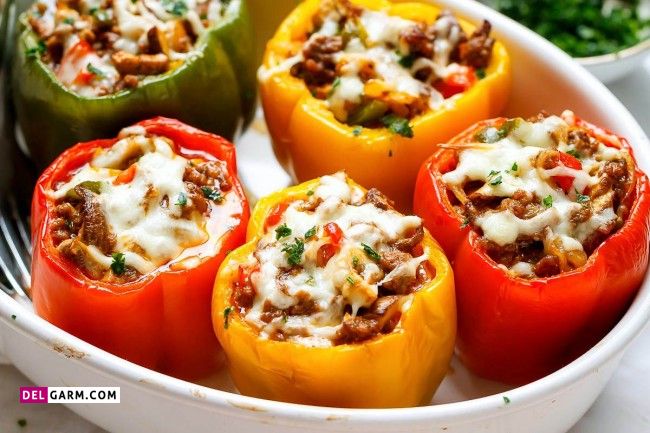 غذا با فلفل دلمه ای