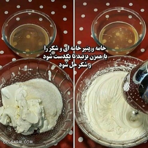چیز کیک یخچالی تک نفره