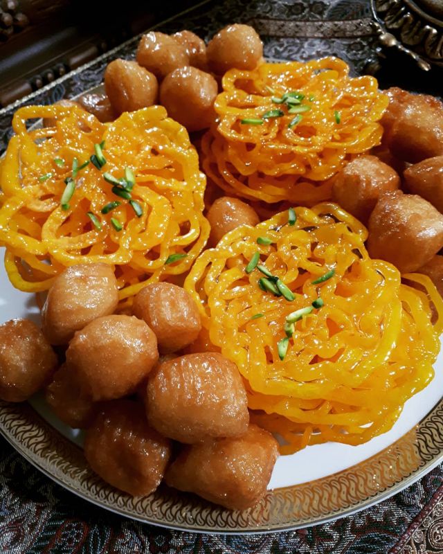 تزیین زولبیا بامیه افطار