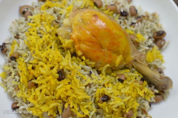 دستور تهیه پلو لوبیا چشم بلبلی