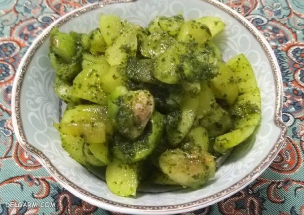 دستور تهیه دسر گوجه سبز کوبیده