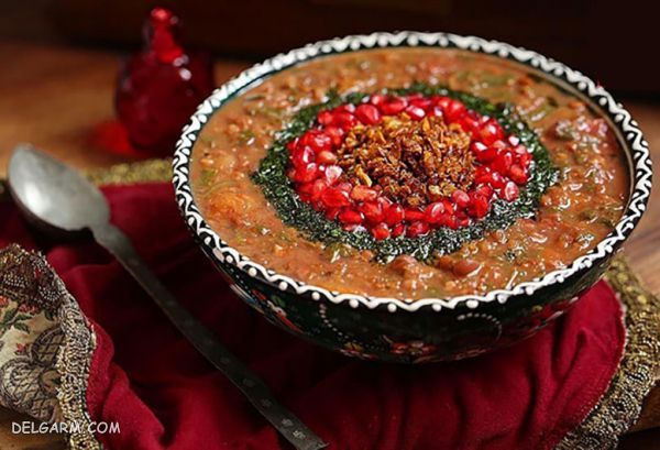 سبزی آش عدس و انار چیست