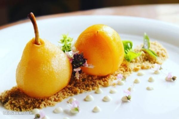 دستور تهیه دسر گلابی داغ به ۵ روش + عکس