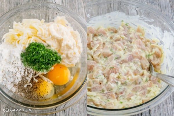 دستور تهیه تصویری جهت تهیه کوکوی مرغ پنیری