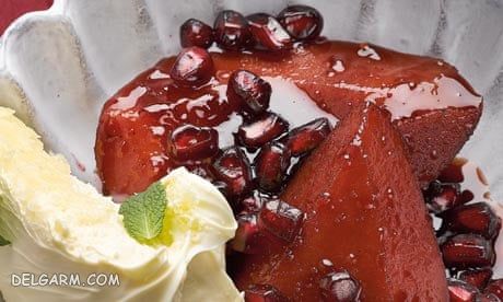 دستور تهیه دسر به با بستنی و انار
