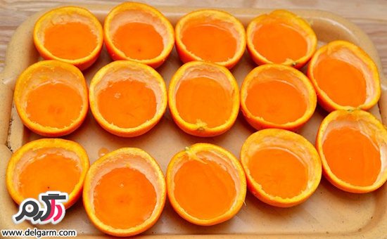 ژله پرتقالی زیبا بهترین خوراکی برای ولنتاین