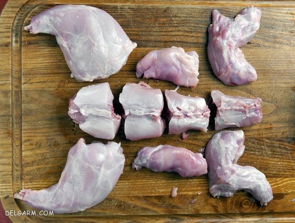 دستور تهیه عصاره پای مرغ + روش قطعه کردن و پاک کردن مرغ
