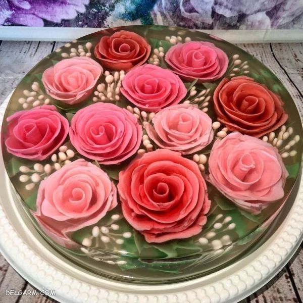 دستور تهیه تصویری ژله گلدار (ژله تزریقی) مرحله به مرحله