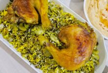 مواد لازم و آموزش باقالی پلو با مرغ خانگی (مرحله به مرحله)