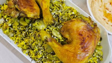 مواد لازم و آموزش باقالی پلو با مرغ خانگی (مرحله به مرحله)