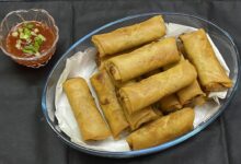 دستور تهیه درست کردن اسپرینگ رول مرغ (مرحله به مرحله)
