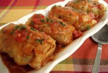 دستور تهیه دست پیچ کلم لبنانی (مرحله به مرحله)