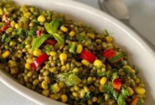 دستور تهیه سالاد رنگارنگ ماش ترکی (مرحله به مرحله)