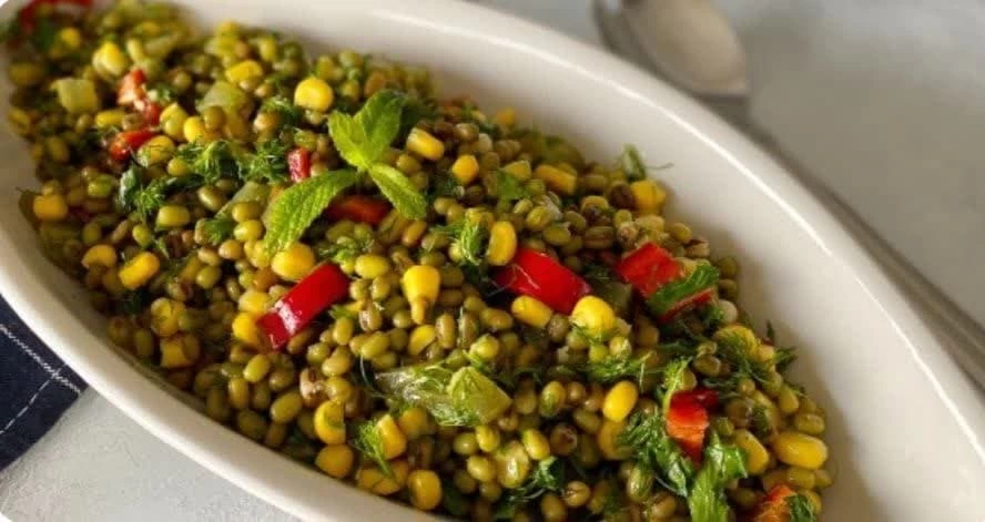 دستور تهیه سالاد رنگارنگ ماش ترکی (مرحله به مرحله)