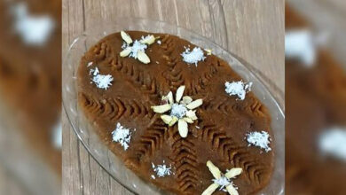 دستور تهیه قدم به قدم حلوا با آرد نخودچی خوشمزه و مجلسی (مرحله به مرحله)