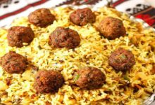 دستور تهیه پلو ترش یک غذای سنتی ایرانی (مرحله به مرحله)