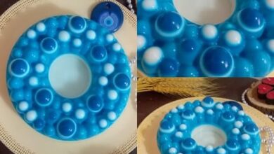 دستور تهیه ژله چشم و نظر برای یخچال عروس (مرحله به مرحله)