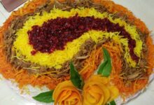 دستور تهیه ی هویج پلو خوشمزه با گوشت و دارچین (مرحله به مرحله)