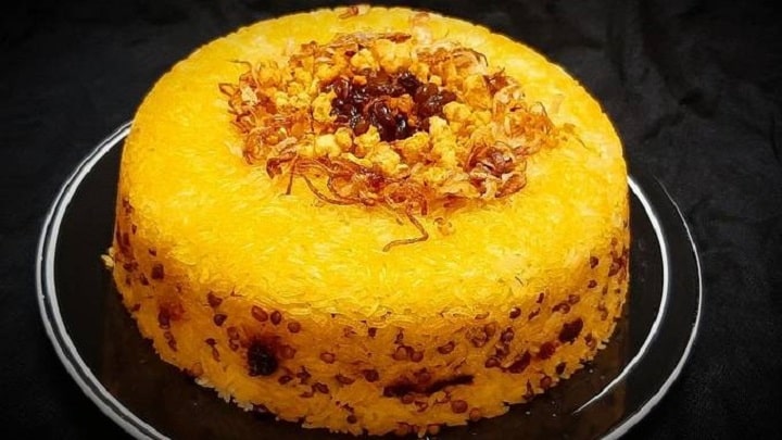 رسپی ته چین عدس پلو با گوشت چرخ‌‌کرده برای ناهار