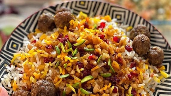 رسپی گردو پلو با گوشت قلقلی؛ غذای اصیل شهرکرد