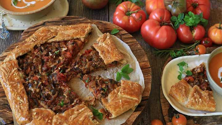 رسپی گلت (galette) بادمجان و قارچ؛ غذای فرانسوی خوشمزه