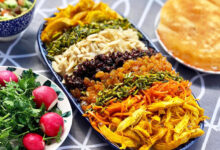 رنگین پلو با مرغ با دستور تهیه تمام و کمال (مرحله به مرحله)