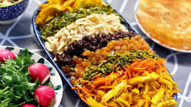 رنگین پلو با مرغ با دستور تهیه تمام و کمال (مرحله به مرحله)
